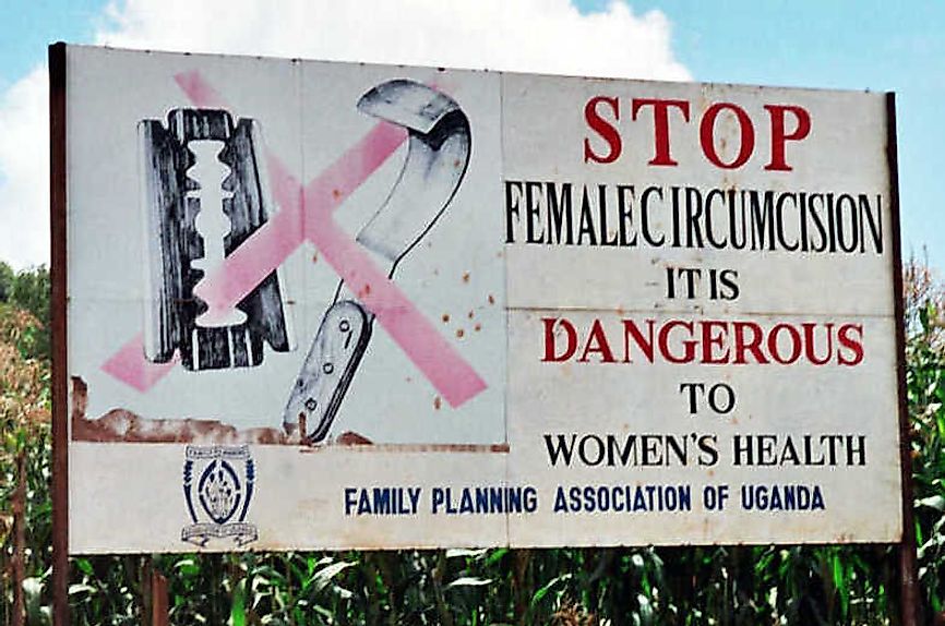 A campaign against female genital mutilation in Kapchorwa, Uganda.