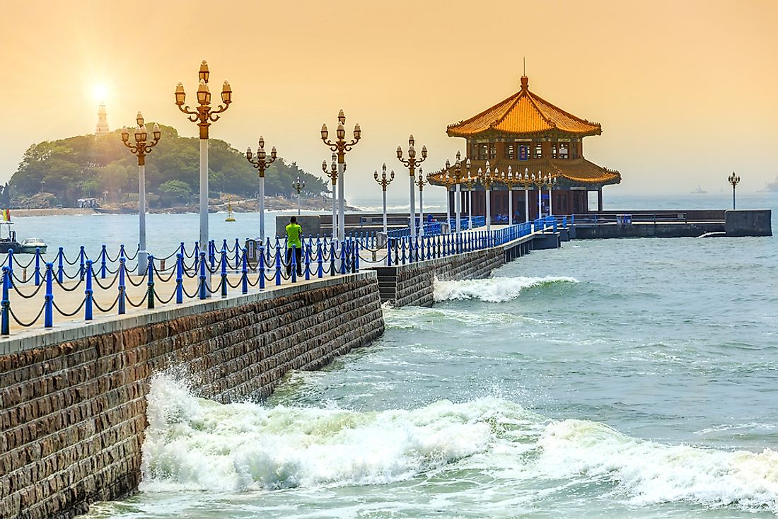 The boardwalk of Qingdao. 