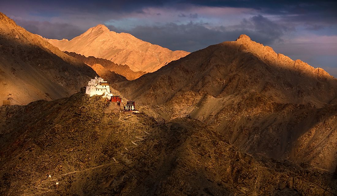 The Namgyal Tsemo Gompa in Leh, Ladakh, India.
