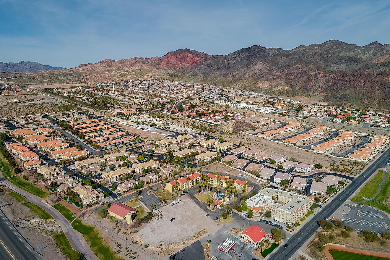 The view of the beautiful Boulder City in Nevada