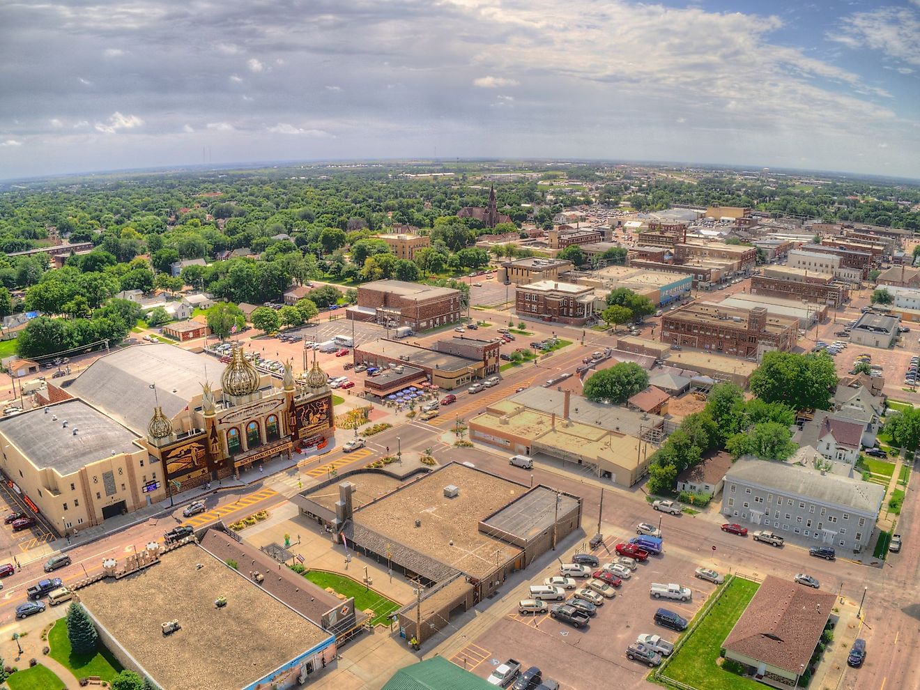 Aerial view of Mitchell, South Dakota. Editorial credit: Jacob Boomsma / Shutterstock.com