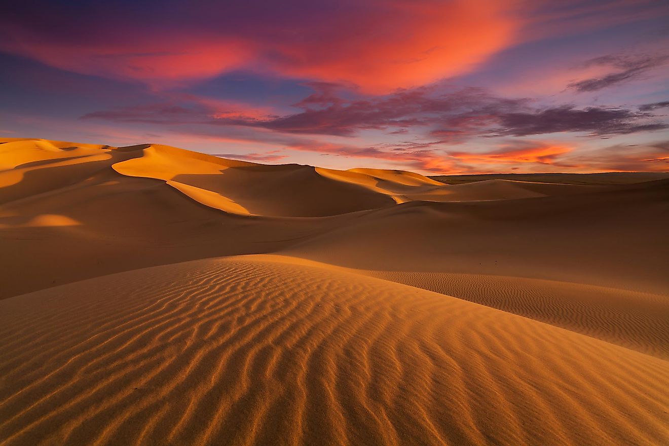 The Sahara desert.