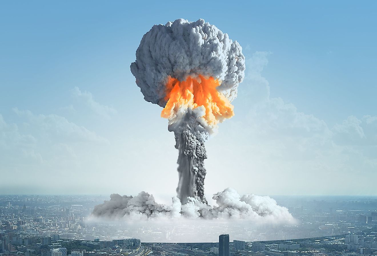 The devastating atomic bombing of a city. Image credit KREML via Shutterstock