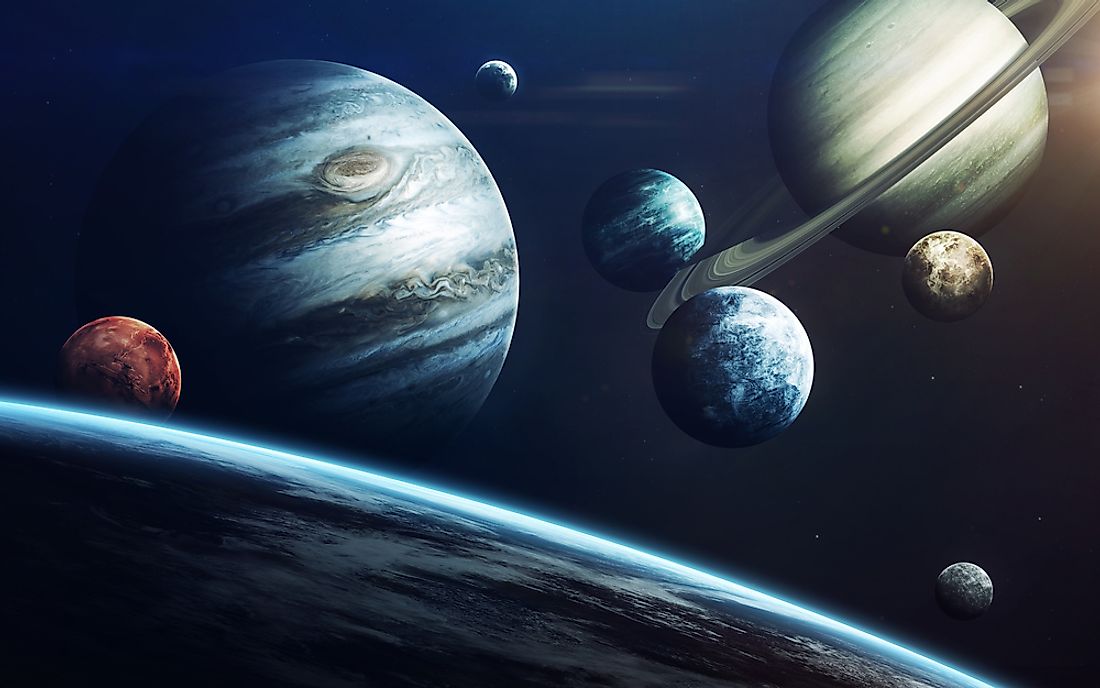 The solar system is made up of eight planets of which Mercury is the smallest. 