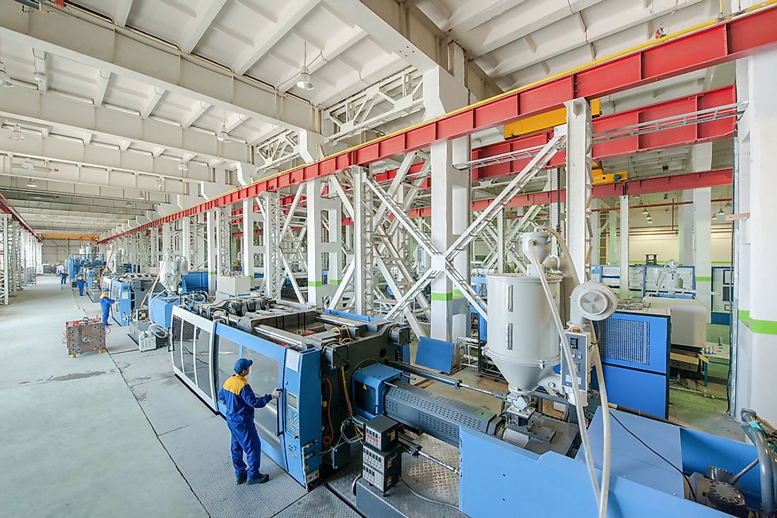 An industrial plant specializing in the production of plastic parts. 