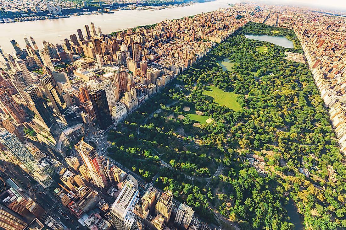 Central Park is perhaps the most famous of Olmsted's urban park designs. 