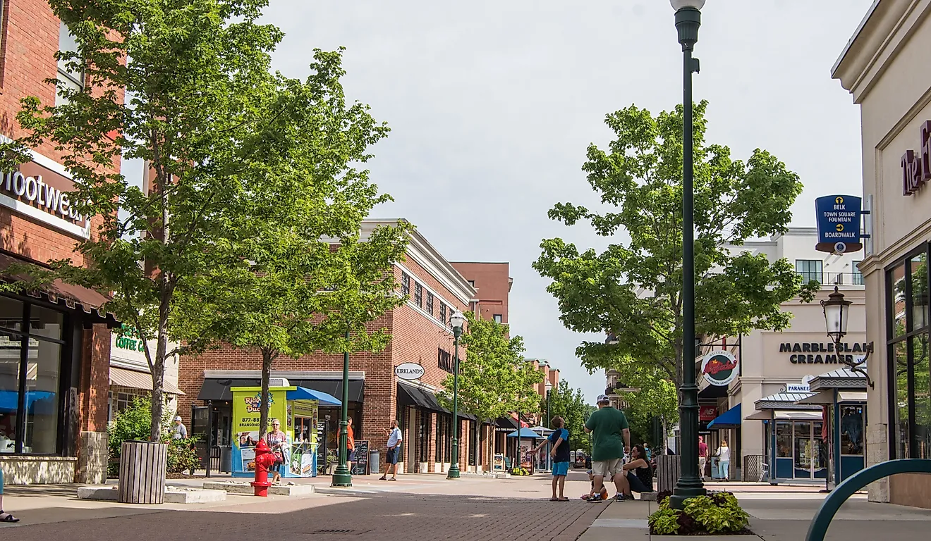 Looking down the Branson Landing during an early morning. Editorial credit: NSC Photography / Shutterstock.com