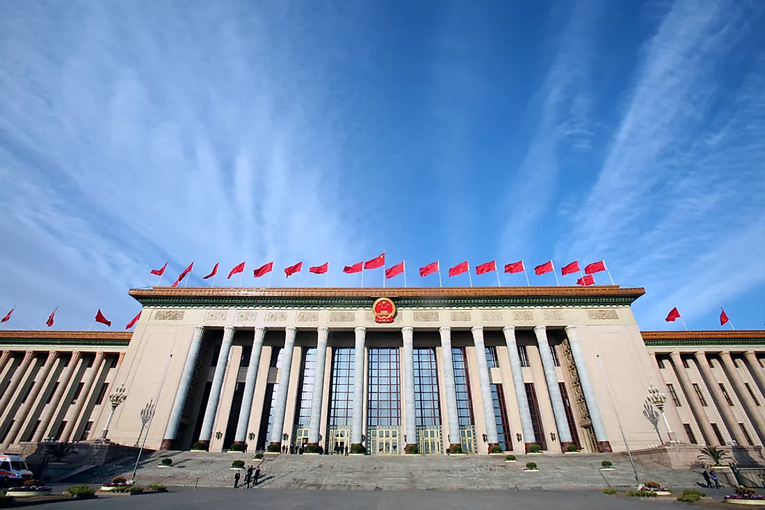 Great Hall of the People, the parliament of China, in Beijing. 