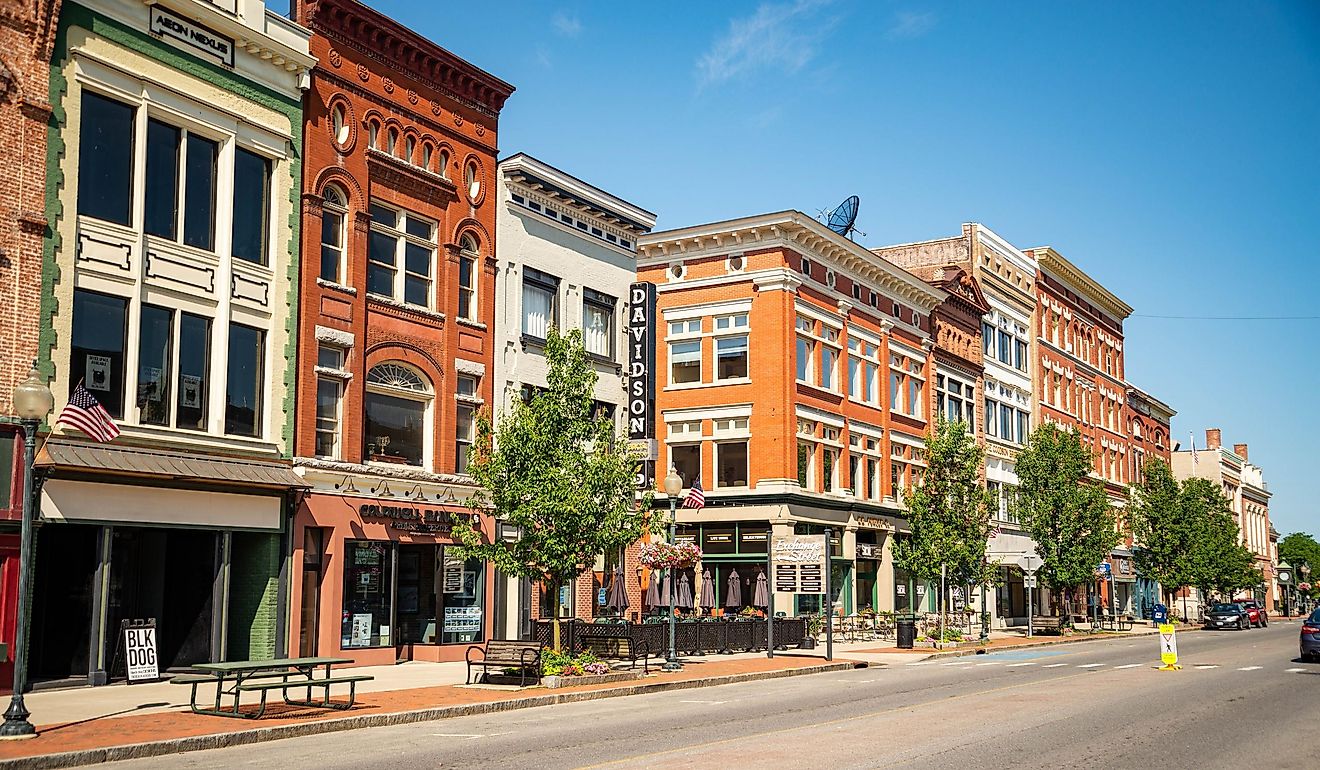  Exterior of brick building in the historical centre in Saratoga NY. Editorial Credit: Enrico Della Pietro / Shutterstock.com