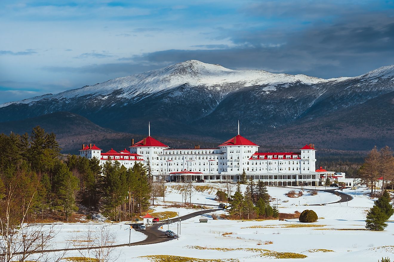 Mount Jefferson and the Omni Mount Washington Resort in New Hampshire.