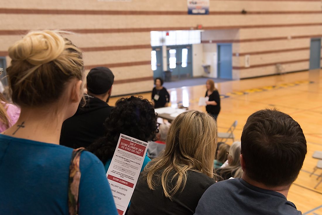 Primaries allow registered voters to select delegates for the national convention. Editorial credit: BestStockFoto / Shutterstock.com