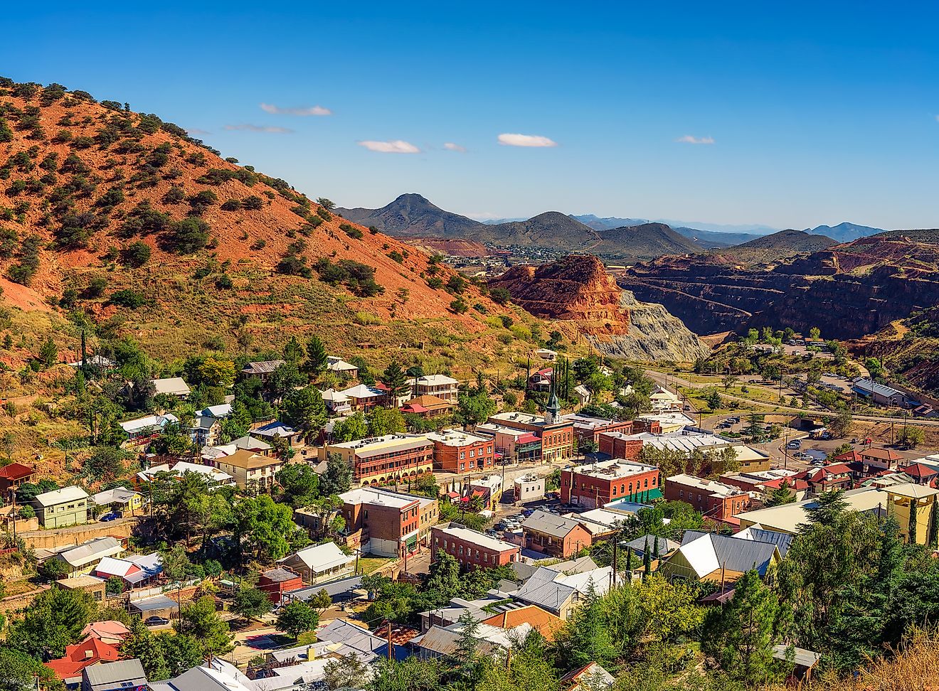 Aerial view of Sedona, Arizona.