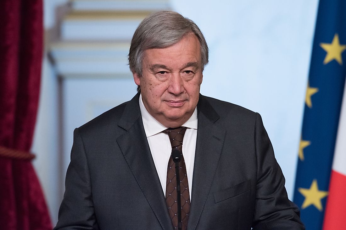 Antonio Guterres, the current Secretary-General of the United Nations.  Editorial credit: Frederic Legrand - COMEO / Shutterstock.com