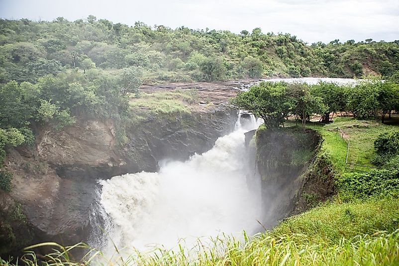Murchison Falls on the White Nile in Uganda.