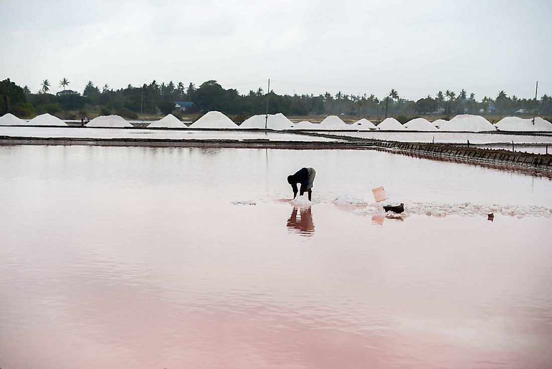 Salt production in Tanzania. 