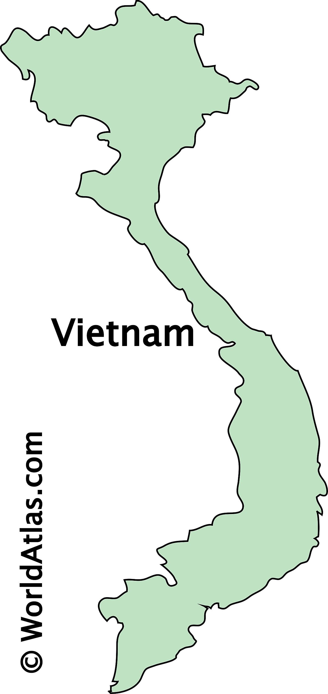 Outline Map of Vietnam