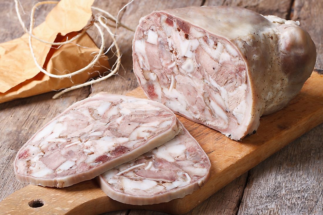 Head cheese is a delicacy from many European countries. 