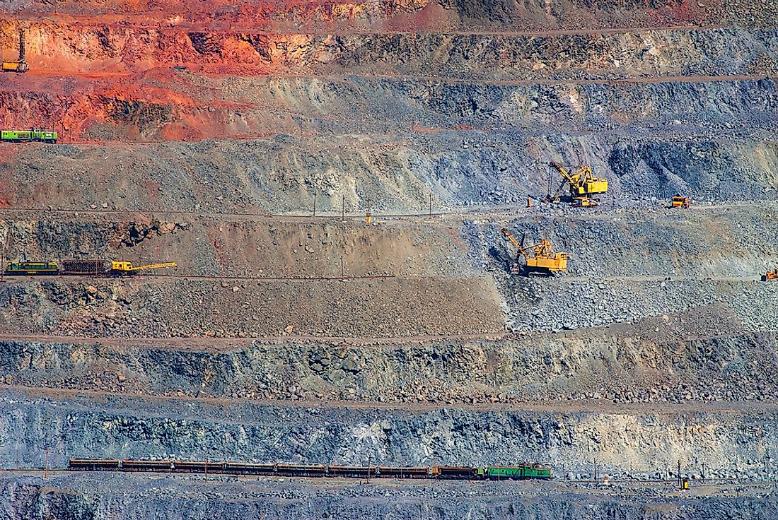 An open pit mine for iron ore in Ukraine. 