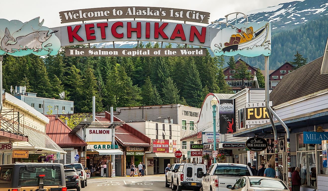The charming downtown area of Ketchikan, Alaska. Image credit Charles HHuang via Shutterstock