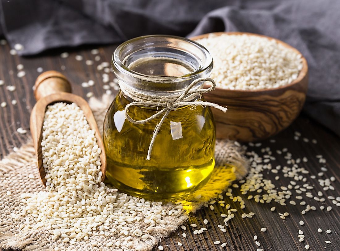 Sesame oil is a popular oil used in cooking. 