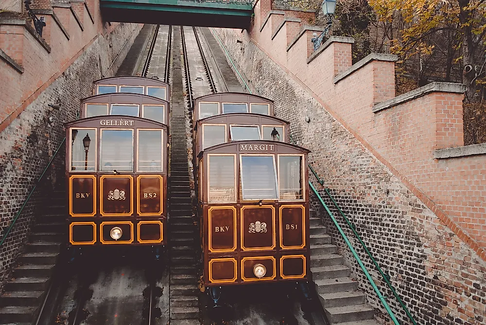 Funiculars can be a very efficient as well as aesthetic way of transporting people up steep hills.