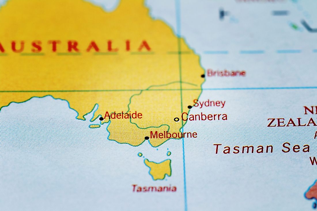 Tasmania, the largest island in Australia.