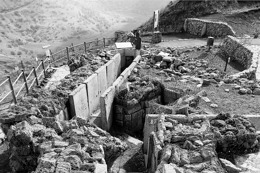 Trenches from the Yom Kippur War at Golan Heights, Israel.