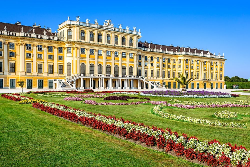 The Schönbrunn Palace of Vienna, Austria.