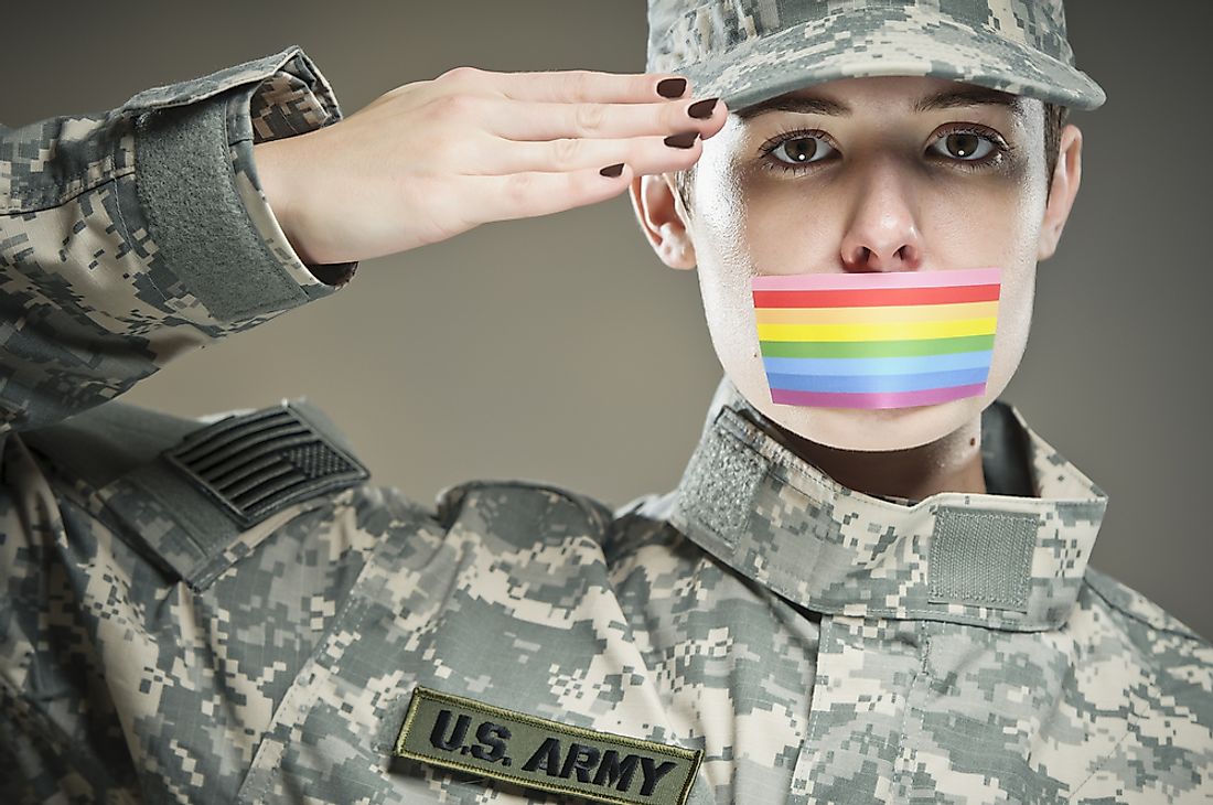 Under the "Don’t Ask Don’t Tell" policy, homosexual members of the US military were forcibly silenced. 