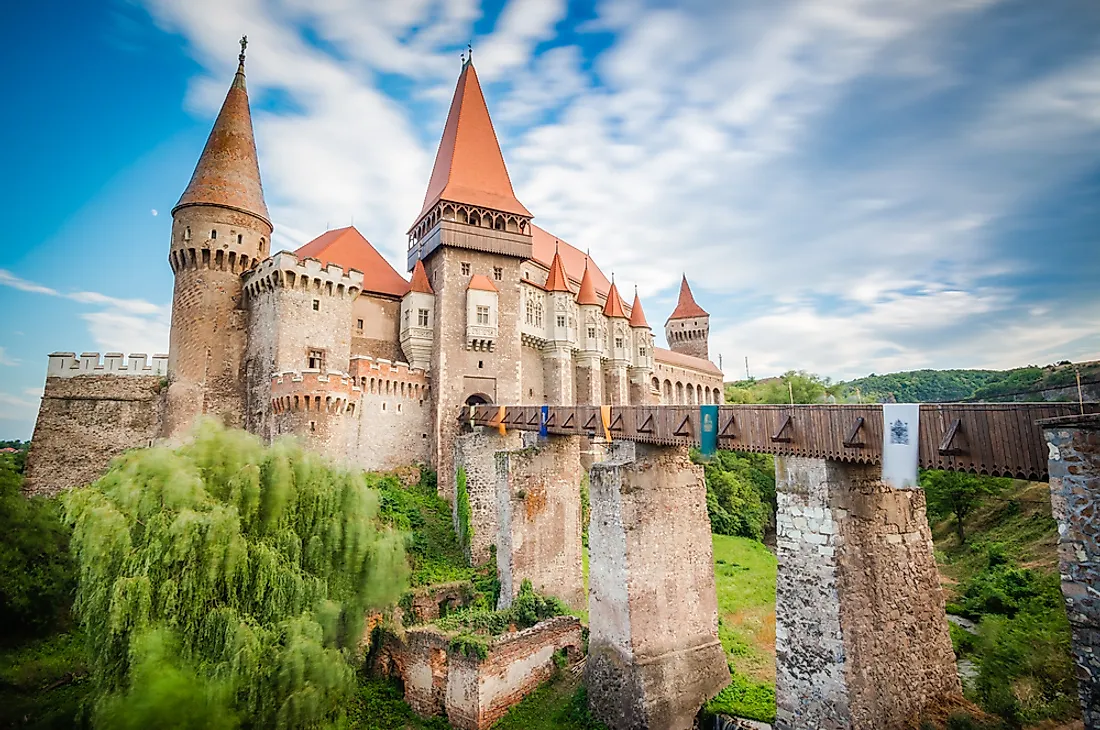 Corvin Castle is one of the largest castles in Europe. 