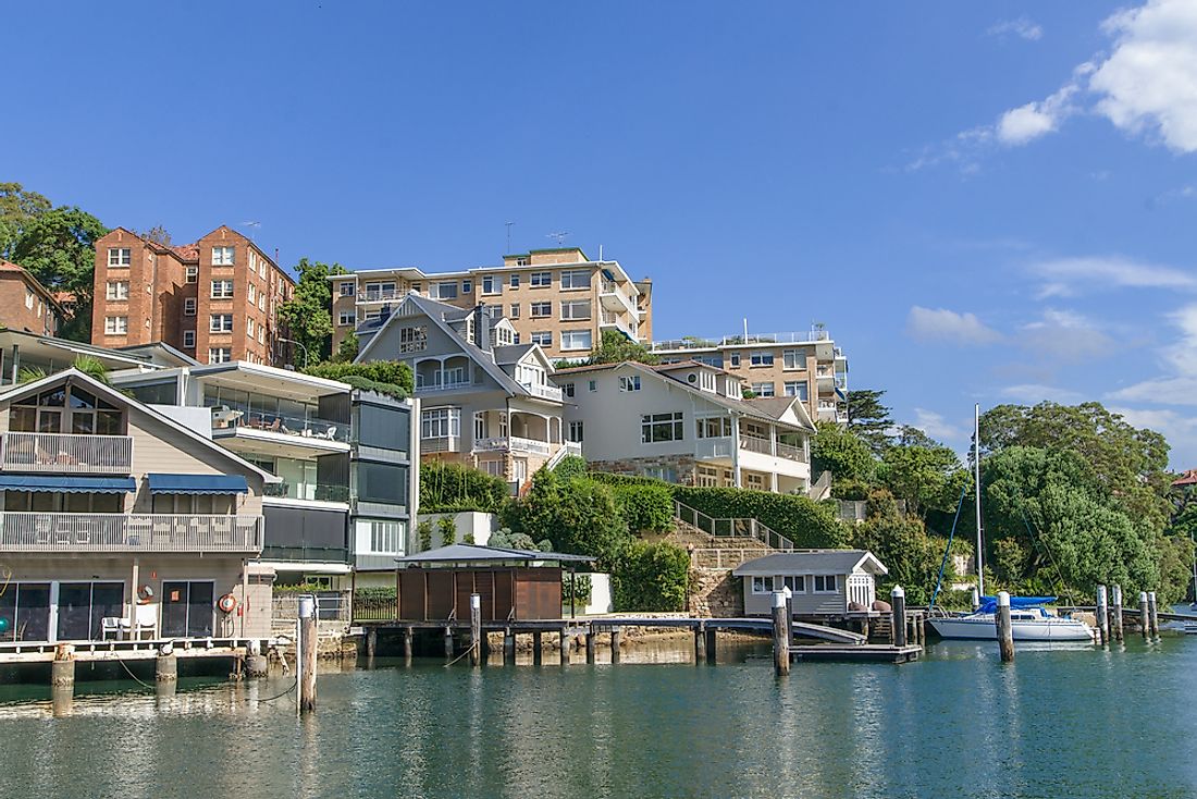 An affluent suburb of Sydney, Australia. 