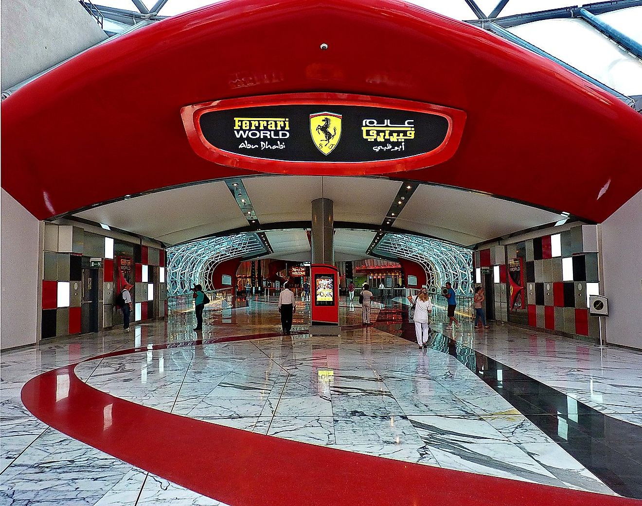 Entrance to Ferrari World, Abu Dhabi. Image credit: Patano/Wikimedia.org