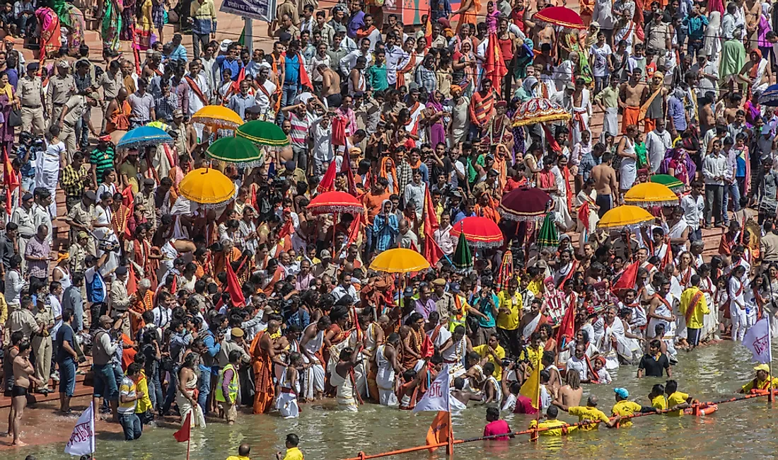 The Kumbh Mela. Editorial credit: chetansoni / Shutterstock.com. 