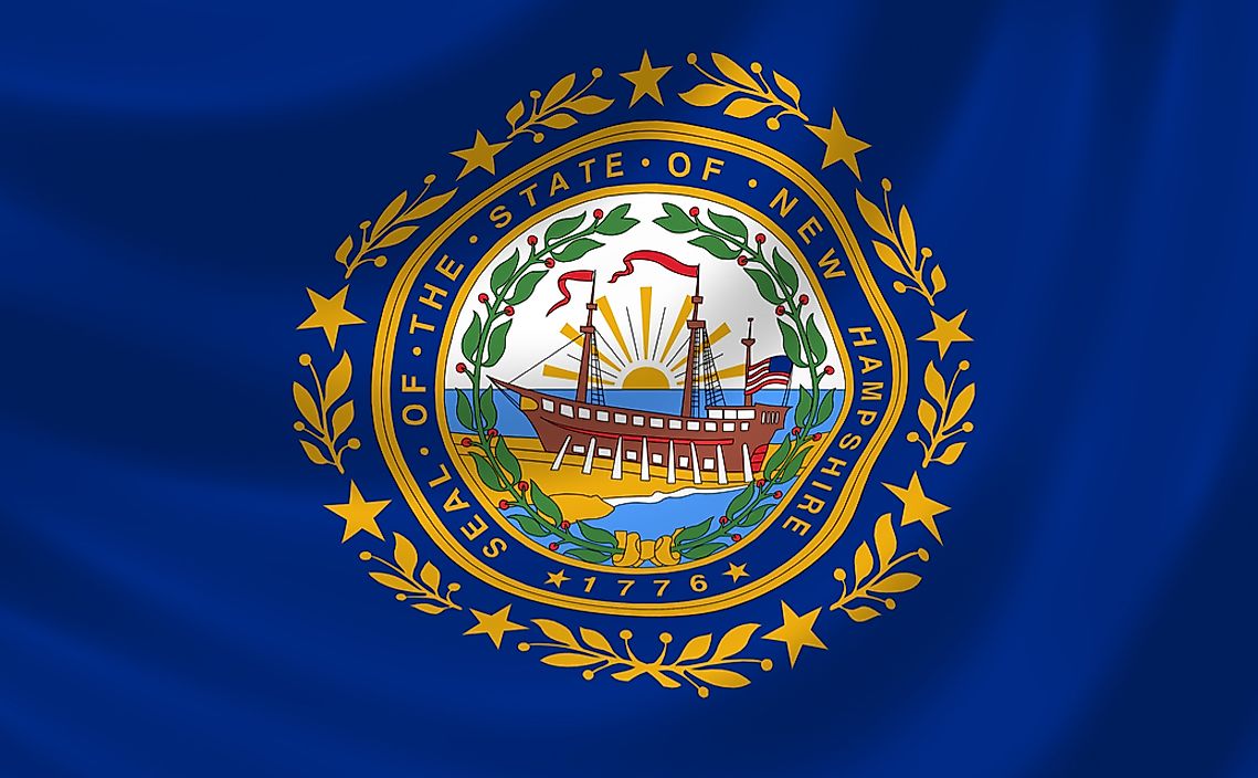 The state flag of New Hampshire.