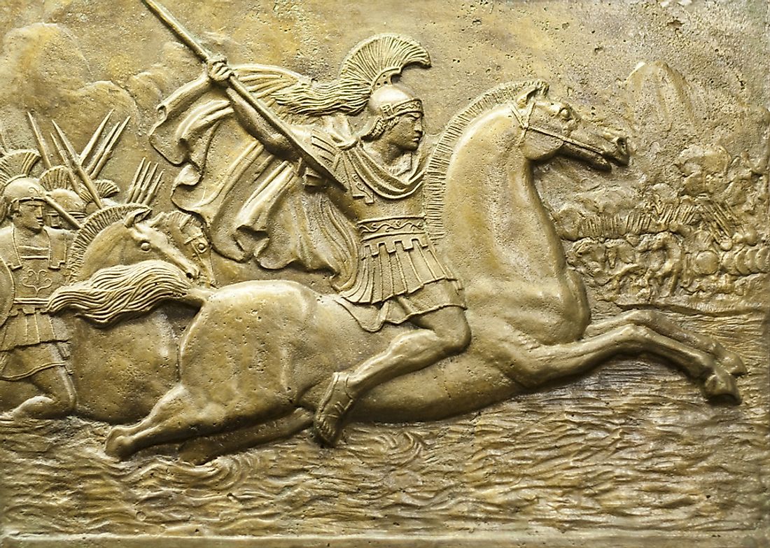 A bronze depiction of Alexander the Great. 
