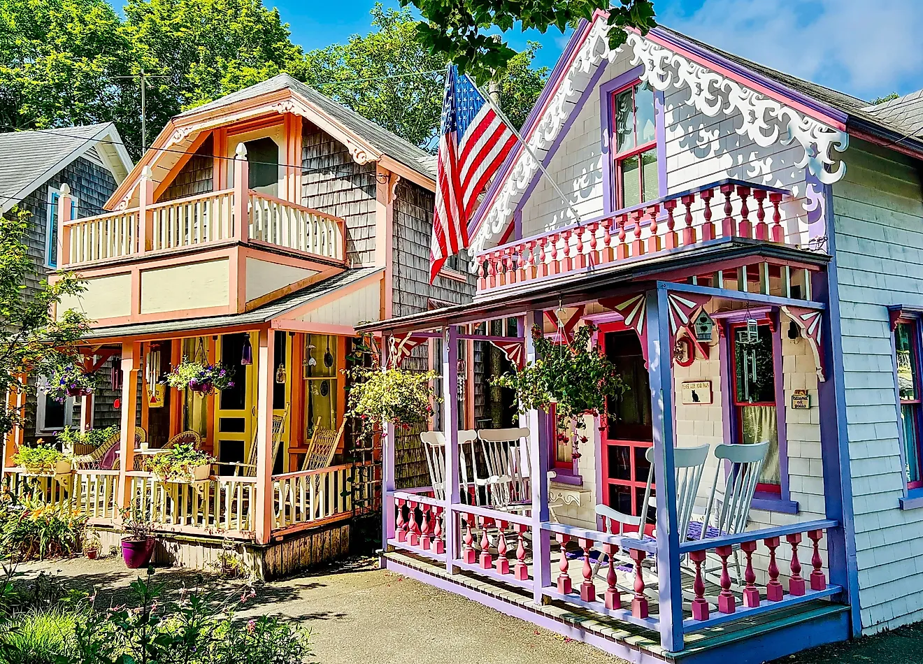 Gingerbread houses in Oak Bluffs, Massachusetts. Image credit JTTucker via Shutterstock