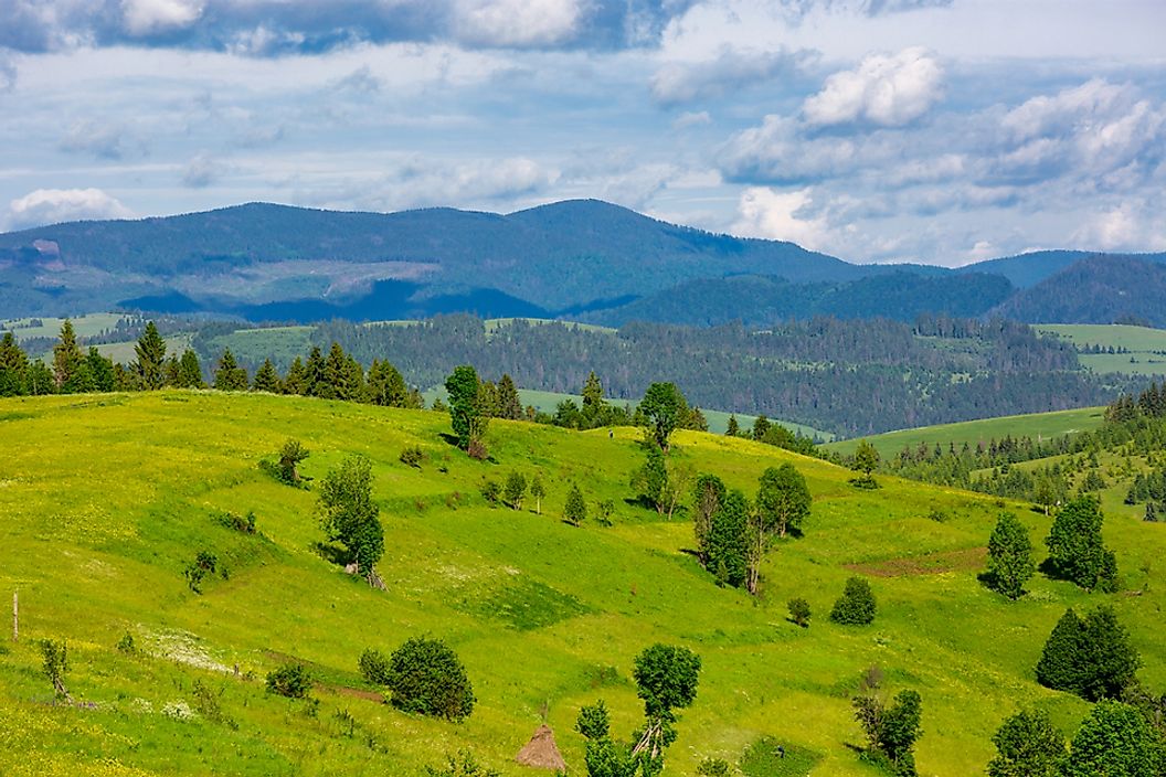 The Carpathian Mountains are part of the Alpide belt of mountain ranges.