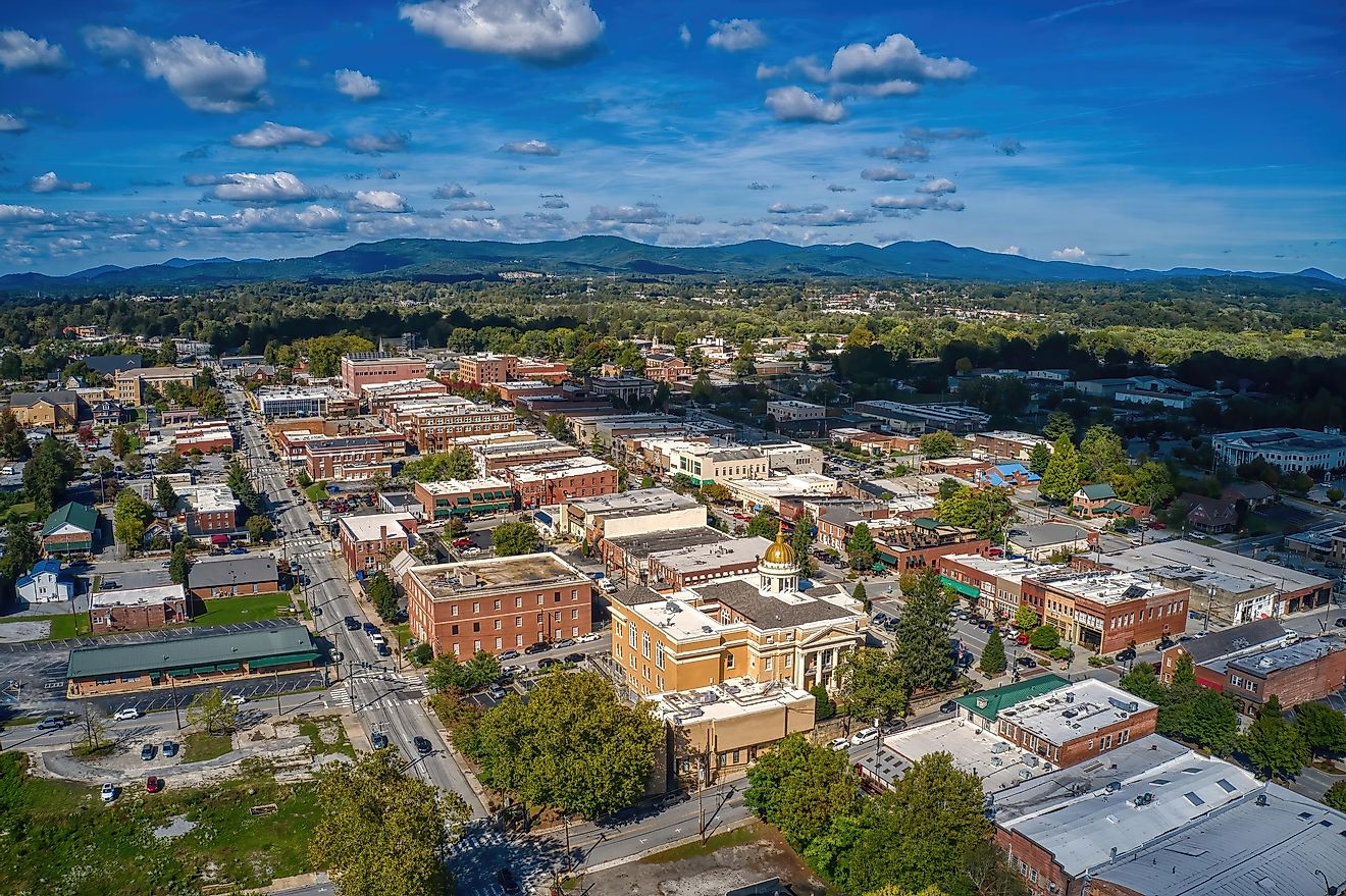 Aerial View of Downtown Hendersonville