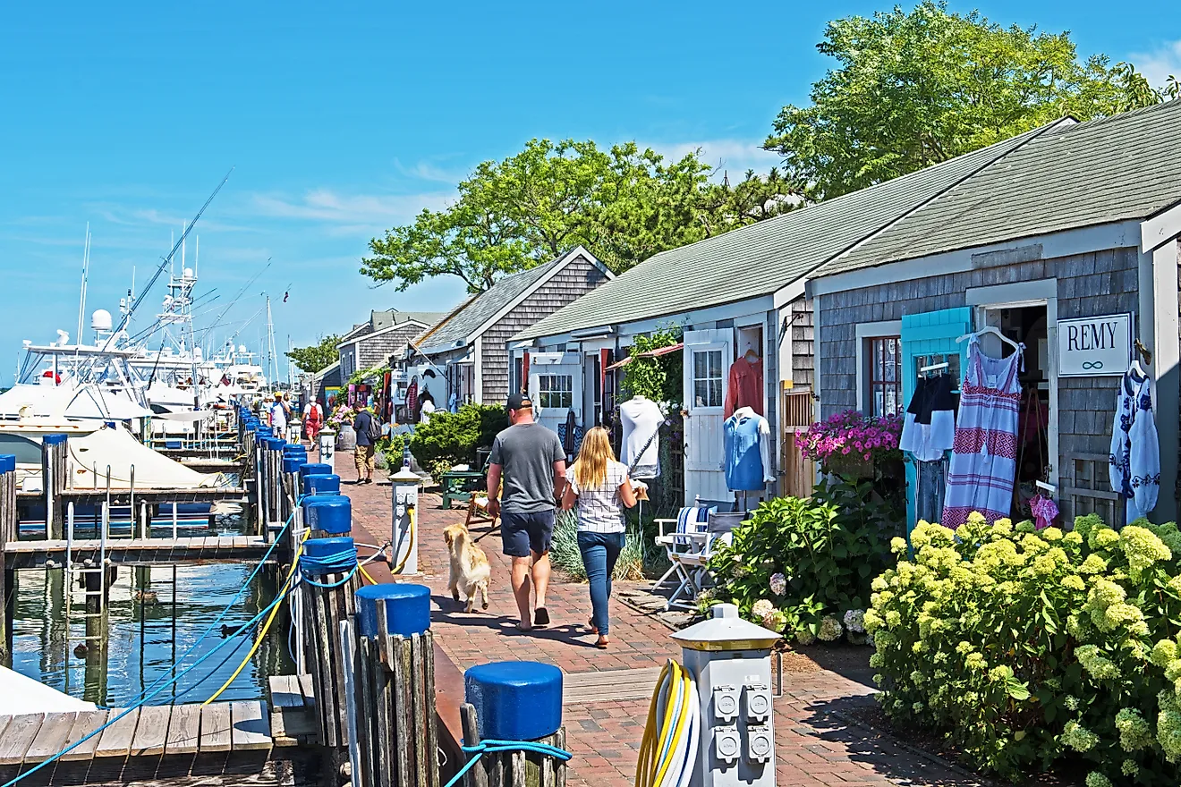 Stores next to the harbor in Nantucket, Massachusetts. (Image credit Mystic Stock Photography via Shutterstock)