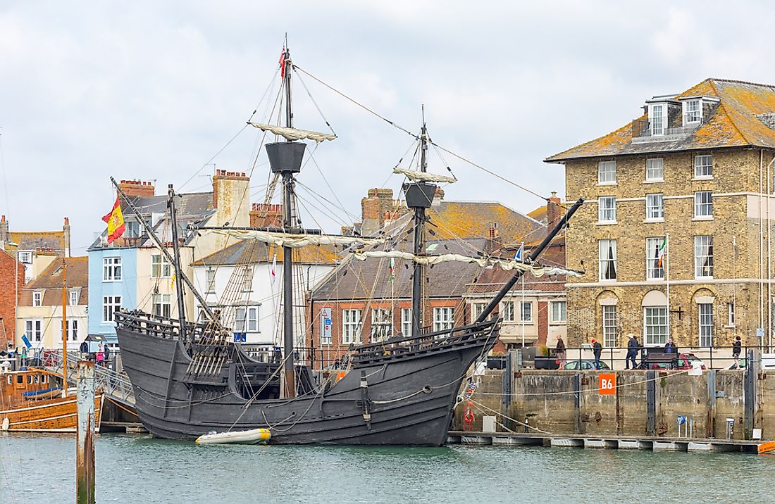 Replica of the ship, Victoria, first used to circumnavigate the globe. Editorial credit: Mark Godden / Shutterstock.com