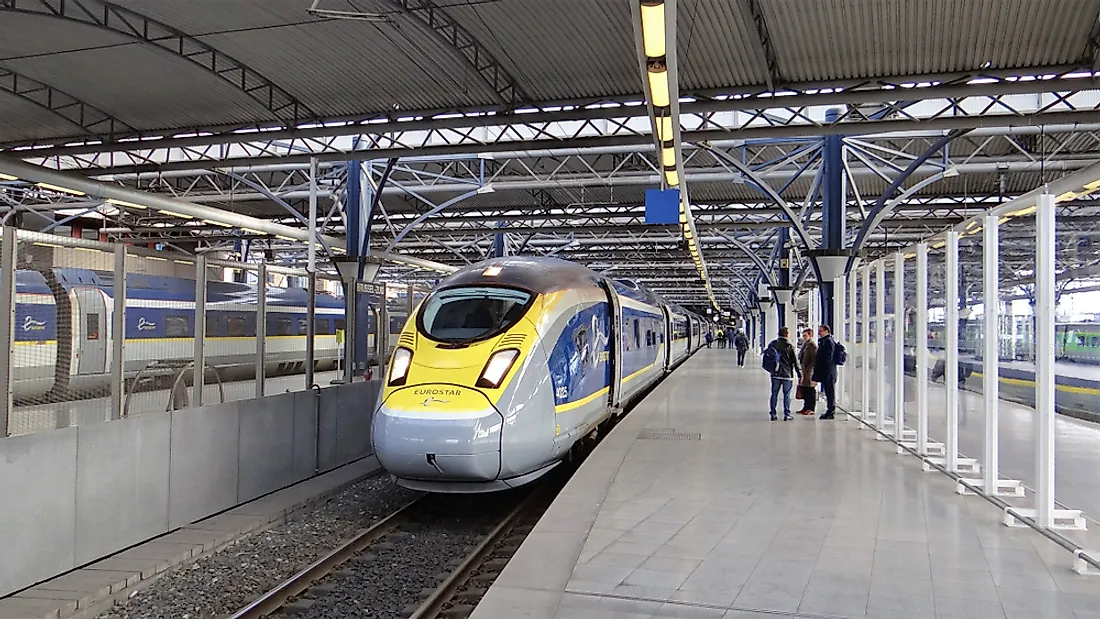 The  Eurostar e320 train. Editorial credit: Bjorn Keith / Shutterstock.com. 