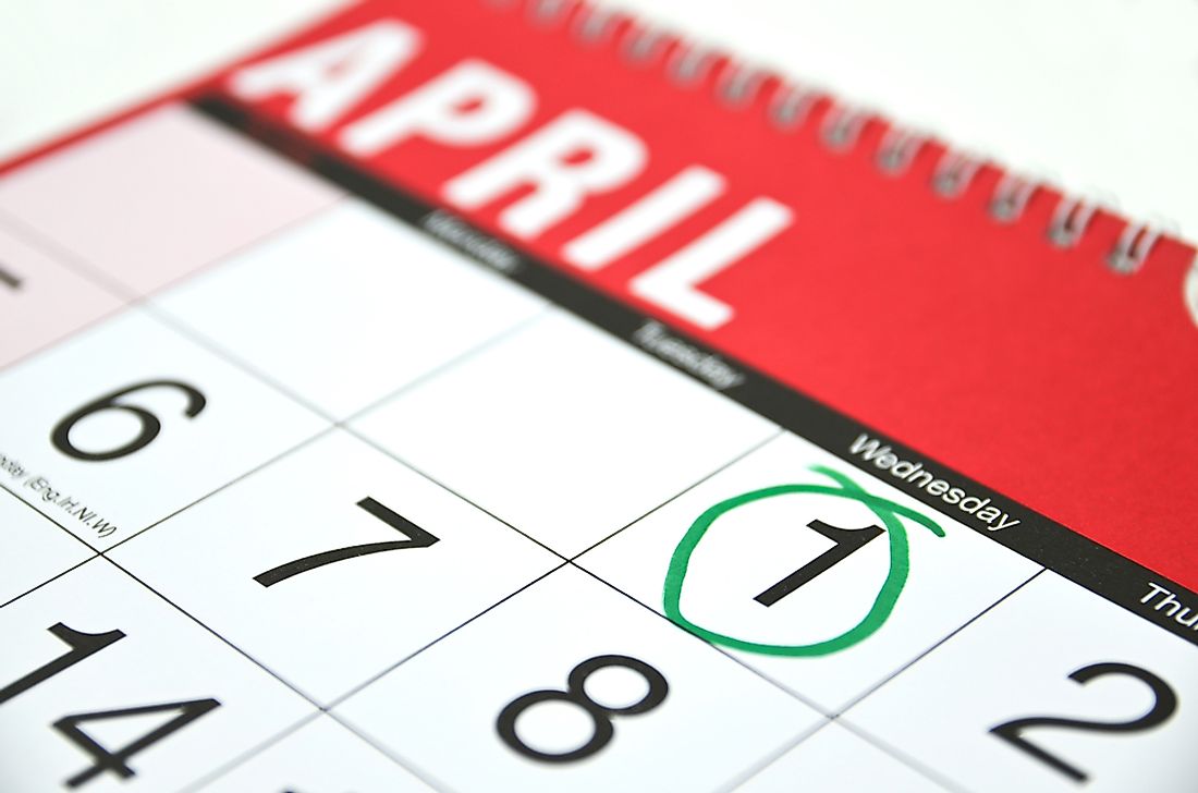 April 1 is known as "April Fools Day". 