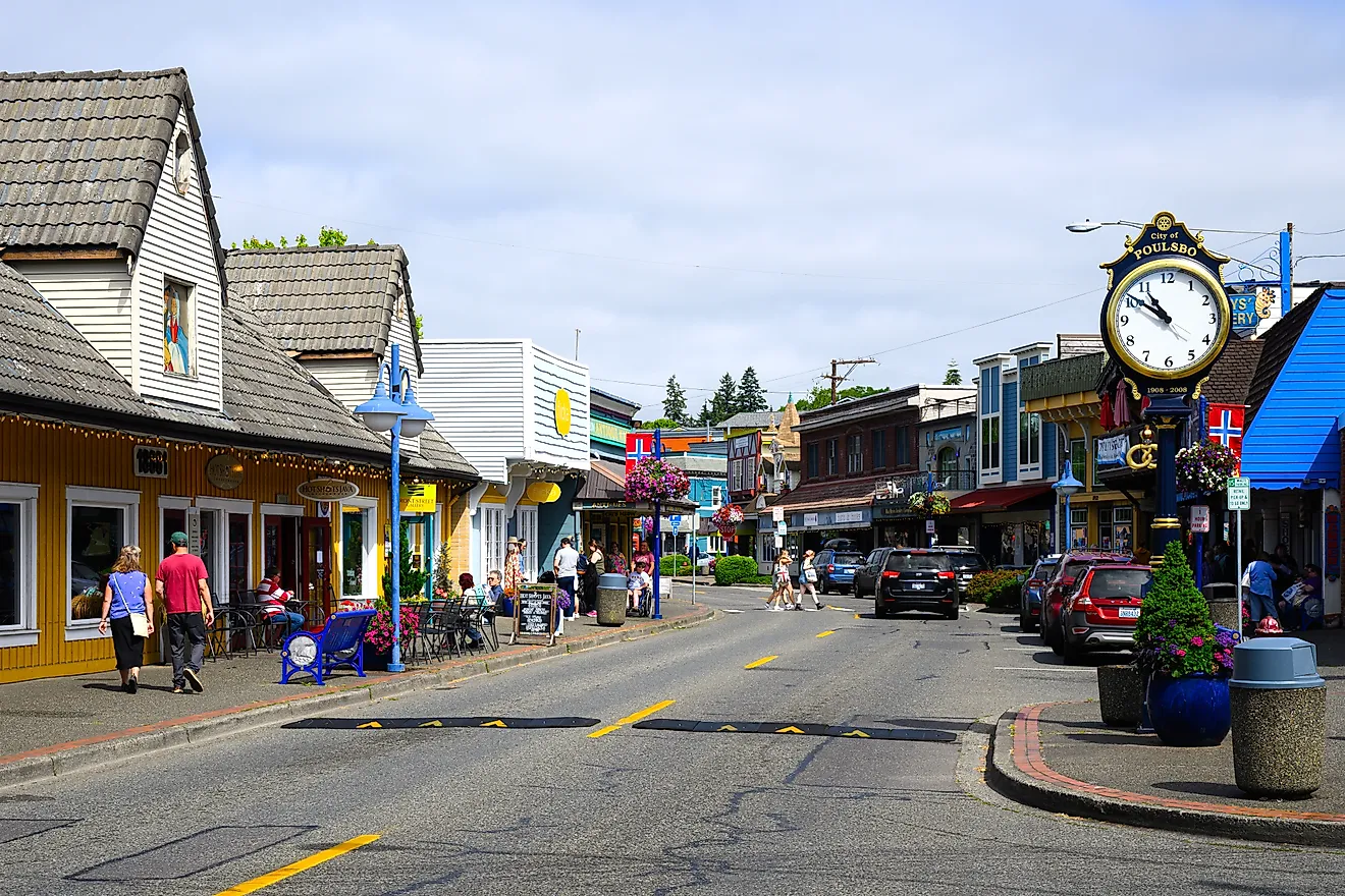 Main Street in Poulsbo, Washington. Image credit: Ian Dewar Photography / Shutterstock.com.