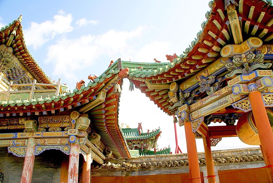 A temple in Ulaanbaatar, Mongolia. 