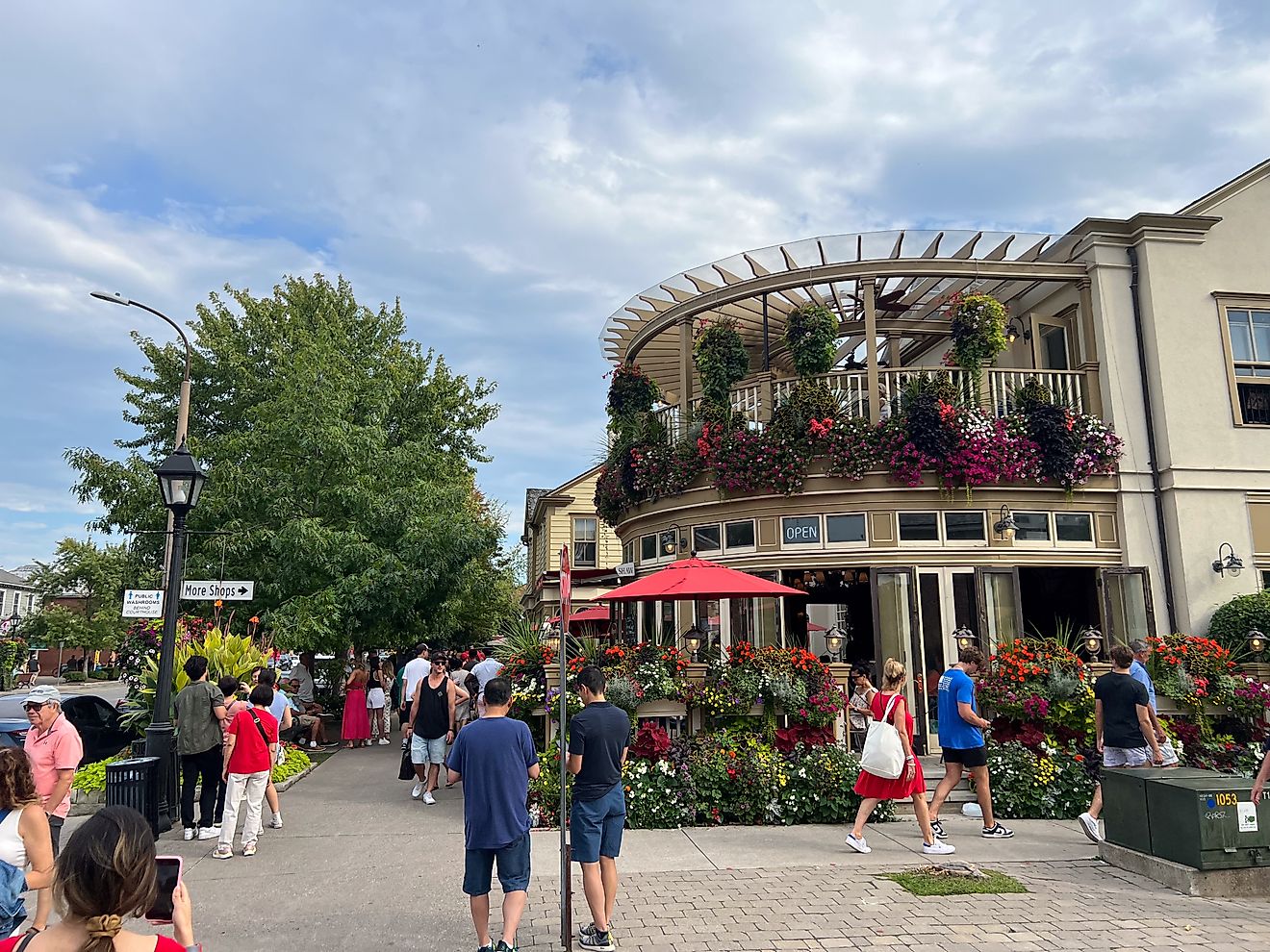 A vibrant scene from Niagara on the Lake, Ontario, Canada, in summer.