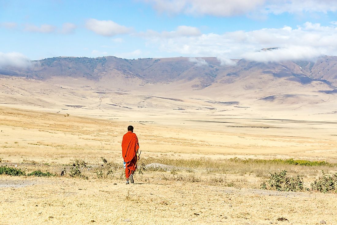 A Maasai man in the Sahara. 