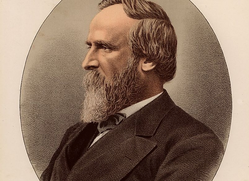 An 1880 portrait of Rutherford B. Hayes while he was still in the White House.