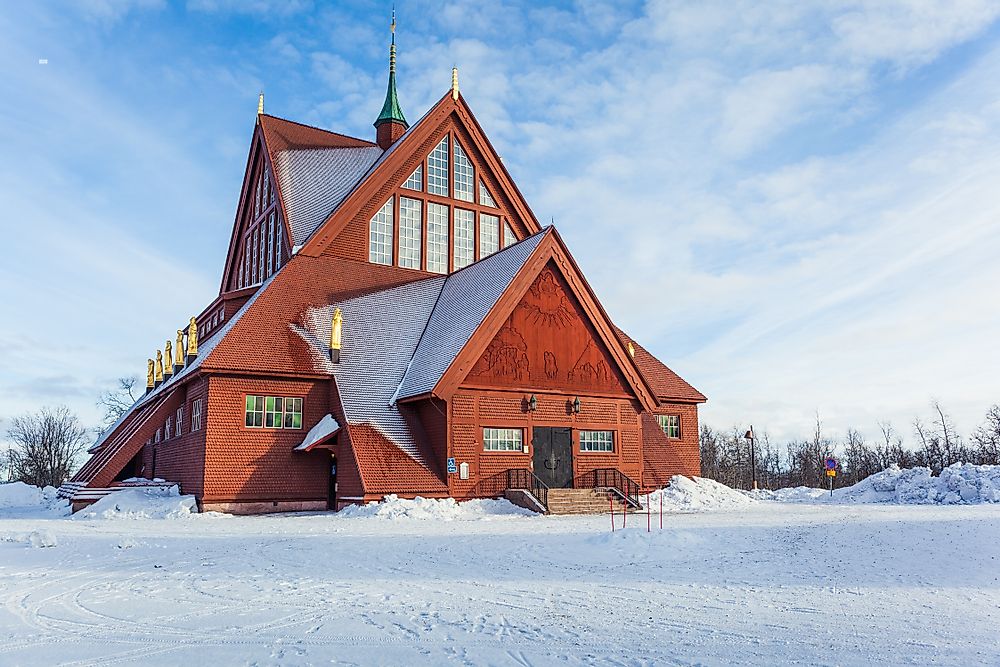 A church in Kiruna, Sweden.