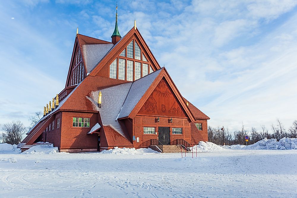 A church in Kiruna, Sweden. 