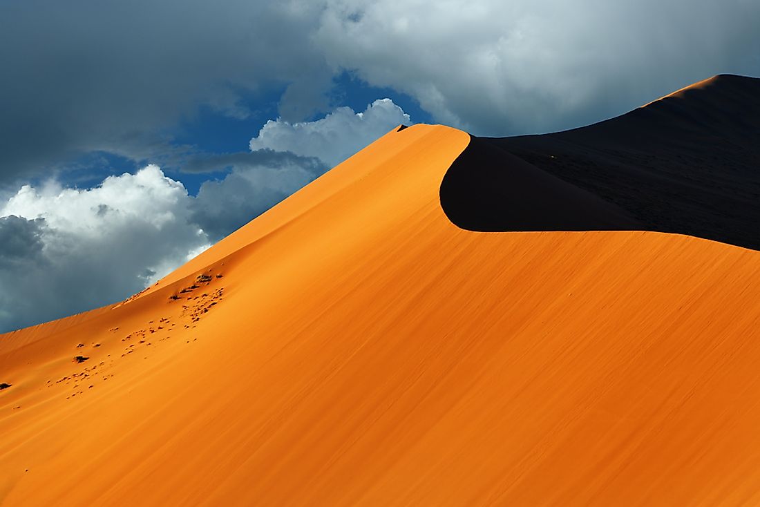 The arid landscape of Namibia. 